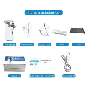 Inalador Nebulizador Portátil Sync +BRINDE [3 Máscaras Grátis] 🎁