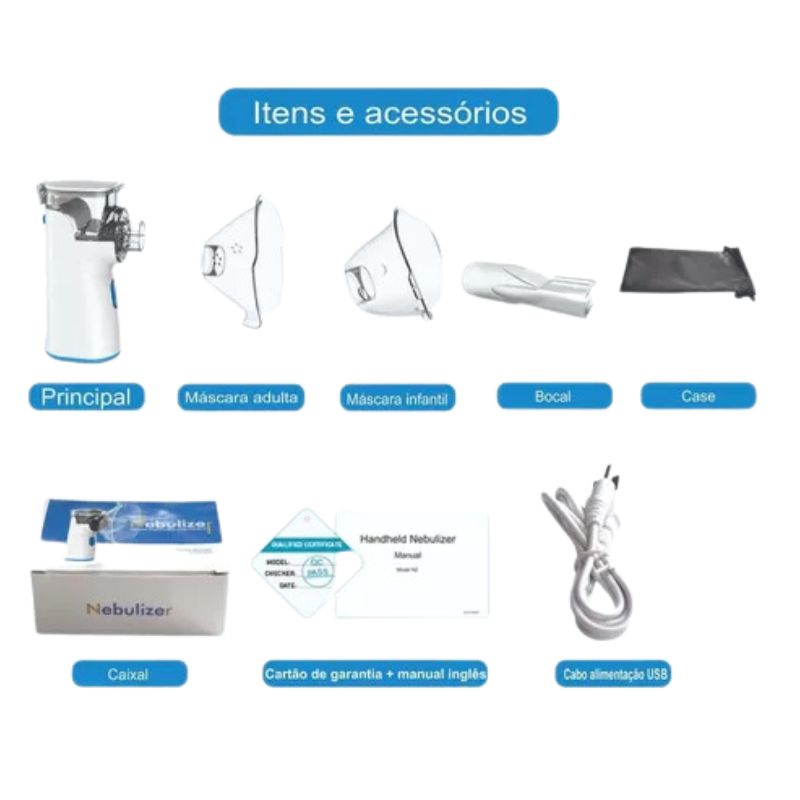 Inalador Nebulizador Portátil Sync +BRINDE [3 Máscaras Grátis] 🎁