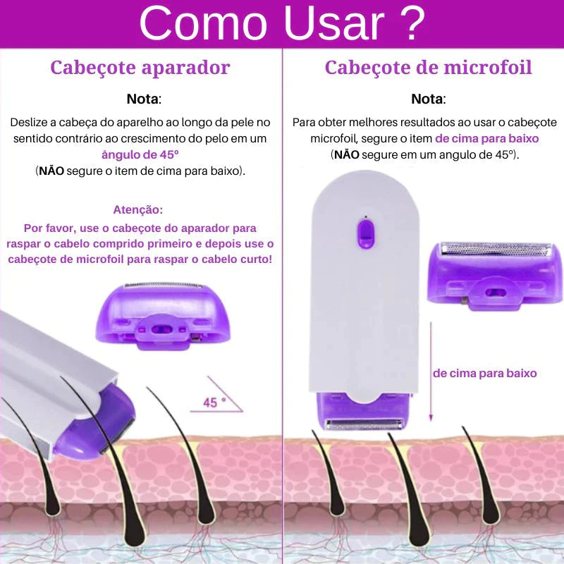 Depilador Laser LED Shave Fast 2 em 1 + BRINDES