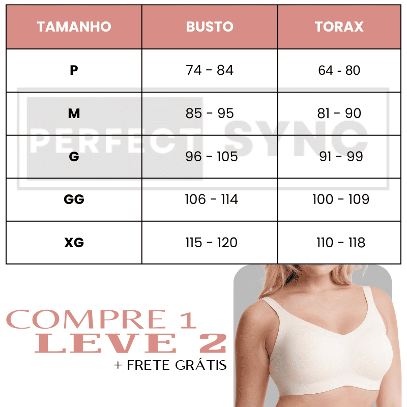 Sutiã Lux Comfort Sem Costura - Sustentação e Conforto [COMPRE 1 LEVE 2]