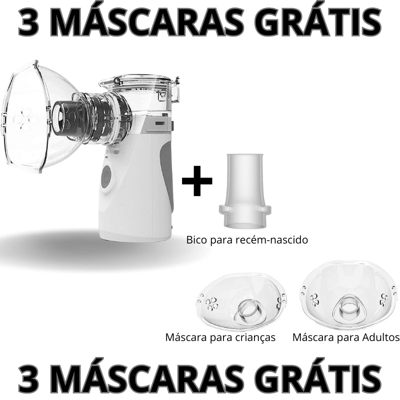 Inalador Nebulizador Portátil Sync +BRINDE [3 Máscaras Grátis] 🎁